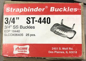 Strapbinder Buckles ST-440 Stainless Steel 3/4”. 25 PIECES