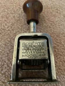 Vintage Roberts Convex numbering machine Used. Needs Cleaned Works