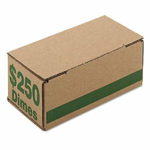 Corrugated Cardboard Coin Storage w/Denomination Printed On Side, Green 94190088