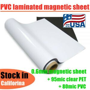 US 24&#034;x25 Blank Magnetic Sheet Magnetic Printable Media Car Magnet Roll 30 Mil