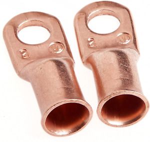 Forney 60094 Copper Cable Lugs, Number 2 Cable with 5/16-Inch Stud Size, 2-Pack
