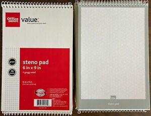 Office Depot Professional Steno Books, 6&#034; x 9&#034;, Gregg Ruled, 70 Sheets, LOT 11