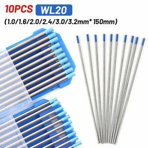1.0/1.6 /2.0/2.4/3.0/3.2mm Diameter Tungsten Electrode 10* 10pc 10pcs Durable