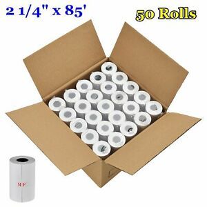2 1/4&#034; x 85&#039; Thermal Receipt Paper Rolls Case Of 50 Pos Cash Register BPA Free