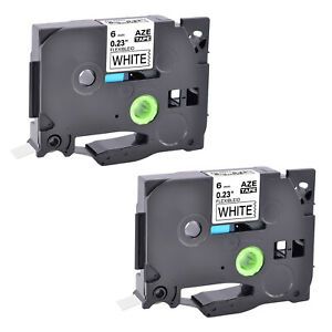 2PK Compatible Brother TZ TZe-FX211 White Flexible Label Tape Cassette 6mm