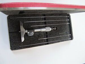 Starrett Depth Micrometer No. 446M Inspection Gage Mic Gauge.