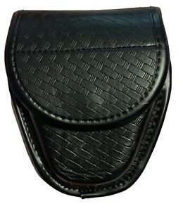 Basket Weave Synthetic Leather Handcuff Holder