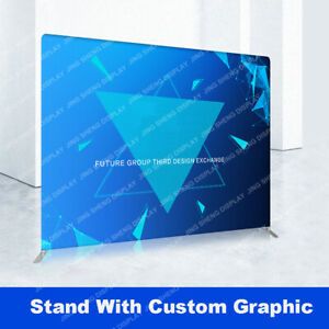 10ft Custom Backdrop Wall Pop Up Stand Banner Sign Trade Show Displays Booth