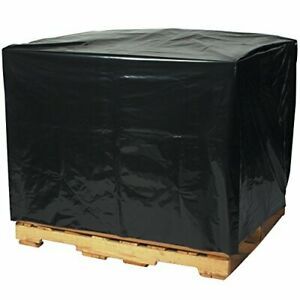 48&#034; x 42&#034; x 48&#034; 3 Mil 50/Case Black Plastic Pallet Covers