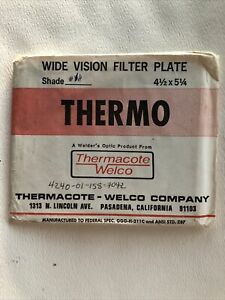1 Vintage THERMO Welding Lens Filter Plates 4 1/2” X 5-1/4” Shade 14 NOS