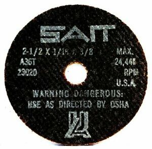 United Abrasives-SAIT 23020 Type 1 A36T Fast Cut-Off Wheels 2-1/2-Inch x 1/16...