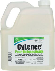 Pest Control Bayer CyLence Pour-On Insecticide 6 Pints Cattle Horn &amp; Face Flies
