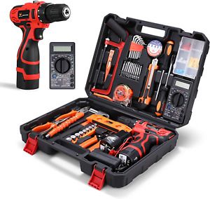 HOH-Tech Cordless Drill Driver Tool Kit, Power Tools Combo Kit 92Pcs Household P