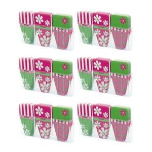 CLIP-RITE 184-6 (6 PK) DAISY CLIP TABS PINK GREEN