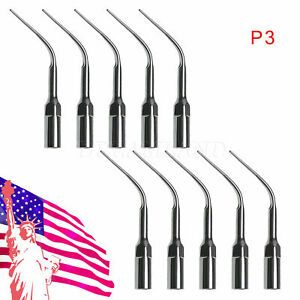 10X P3 Dental Ultrasonic Scaler Tips Perio Tips compatible with EMS Cavitron P3