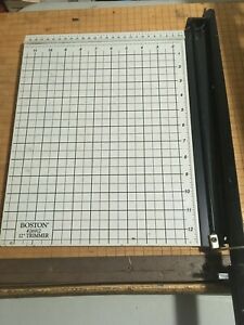 Boston 12&#034; Trimmer #26912  Paper Cutter Gray Crafting Heavy Duty art crafts