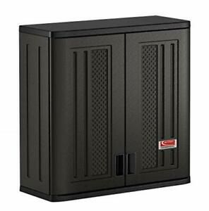 Suncast Commercial Blow Molded Wall Cabinet Dark Gray