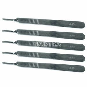 5pcs Dental Surgical Blades Scalpel Handle Instruments Used 10# 11# 12# 12.5cm