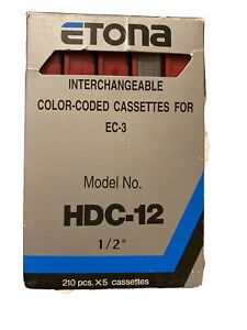 Etona Staples Interchangeable Color Coded Cassettes HDC-12 1/2” Red EC-3 Itoya