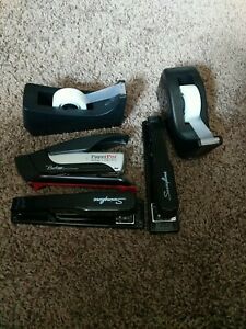 Swingline 747 and PaperPro Stapler Lot with Tape Dispensers