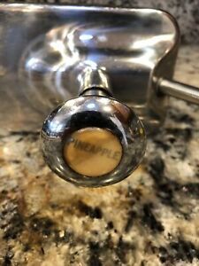 1 Antique Drugstore Syrup Pump Dispensers Soda chrome pineapple label