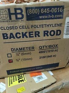 3/8&#034; Closed Cell Foam Backer Rod - 2100 Ft. - Expansion Joint FREE SHIPPING