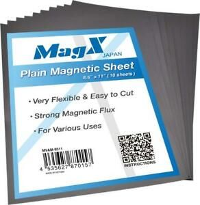 MagX Super Thick Plain Magnetic Sheets, 10 Pack, 30 mil, Flexible Magnet Sheet