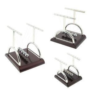 Set of 3x T-shape Newton&#039;s Cradle Balance Balls Physics Science Pendulum Toy