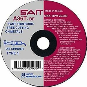 United Abrasives- SAIT 23042 Type 1 A36T Fast Cut-Off Wheels 3-Inch x 1/16-In...