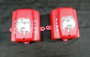 SYSTEM SENSOR SWRHK-P RED OUTDOOR FIRE STROBE WALL MOUNT HIGH HI CANDELA RED