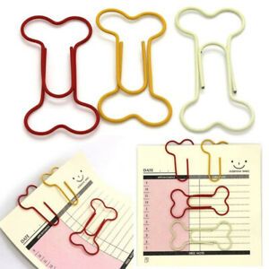 Art Projects Bookmark Dog Bone Shape 24pcs/pack Student Paper Clips Stationery