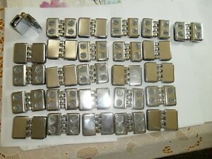 LOT OF 26  - GLASS CUBE CHROME HINGE CLIP BUY IT NOW OR BEST OFFER NEW