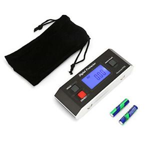 Fafeicy Digital Protractor, Digital LCD Magnetic V-Groove Protractor Angle Level