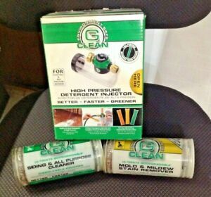 G Clean High Pressure Washer Detergent Injector with 6 pouches of cleaner New