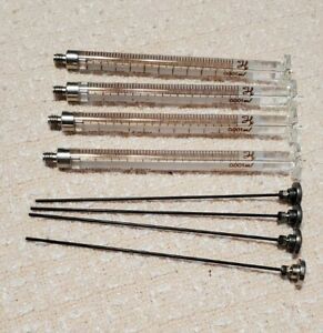 Vintage 10 µL Gastight Syringe Model 1701 No Needles, Lot of 4