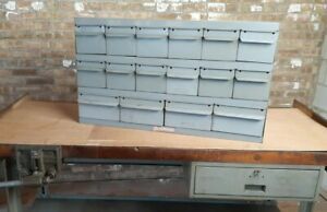 Real Equipto USA 16 Drawers Unit Metal Parts Cabinet (12&#034; deep)