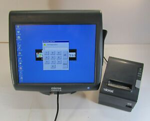 MICROS 5A WorkStation POS Register, Card Reader &amp; Epson TM-T88V M244A Printer
