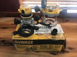 DeWALT DW618PKB 2-1/4 HP EVS Fixed Based Plunge Router Combo Kit BRAND NEW