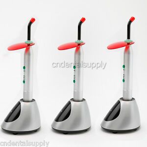 3X Dental Rechargeable LED Orthodontics Cure Curing Light Lamp 2000mw/cm2
