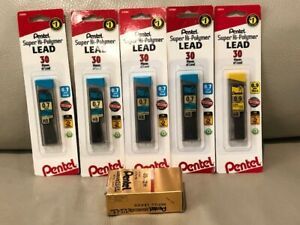 Lot of Pentel Super Hi-polymer Lead .5mm, .7mm, &amp; .9mm...294 total pieces