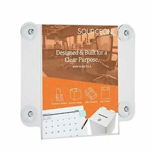 Deluxe Clear Acrylic Sign Holder Glass Window Mount with 4 Suction Cups 6-Pac...