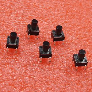 100Pcs Tactile Push Button Switch Tact Switch 6X6X8mm 4-pin DIP