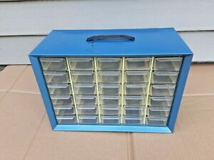 VINTAGE METAL 30 DRAWER NUT/BOLT SMALL PARTS STORAGE CABINET BIN ORGANIZER