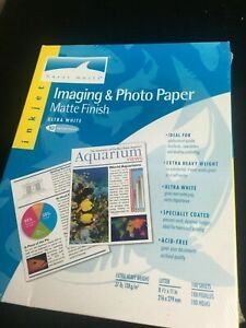 Great White 8.5X11 Imaging &amp; Photo Paper 100 Sheets Matte Finish 92 Ultra White