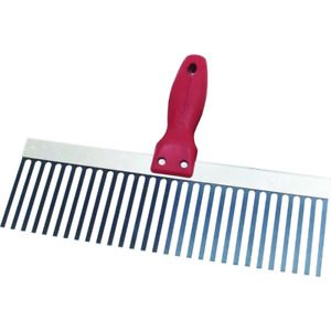 Marshalltown Concrete Brush 3 in. x 12 in. Comfort Grip Flexible Blue Steel