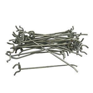 25 pc  1/8&#034; x 6&#034; Peg board Hooks Used