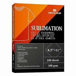 MECOLOUR Sublimation Paper Heat Transfer Paper 8.5x11 Inch A4 100 Sheets for Any