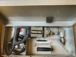 PORTER CABLE 7556 Right Angle DRILL 1/2&#034; 8 AMP 750 RPM MAX VSR, Variable Speed