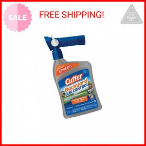 Cutter Backyard Bug Control 32 oz Ready-to-Spray Hose End Insect Repellent C …