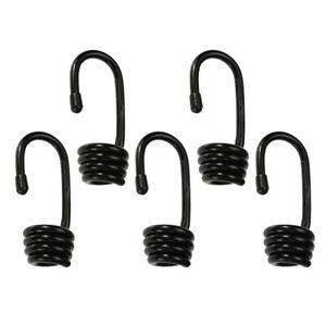 5 Pieces 6mm / 8mm / 10mm Plastic-coated Bungee Shock Cord Hook Spiral Wire
